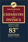 Handbook of Chemistry and Physics